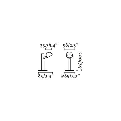 Faro Barcelona BROT 200 BOLLARD BLACK 6W 2700K – 75572FR