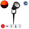 GloboStar® 75585 Προβολάκι Κήπου Καρφωτό – Δαπέδου Bridgelux COB LED 10W 1000lm 35° DC 12V Αδιάβροχο IP67 Ultra Κόκκινο Dimmable