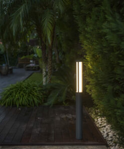 ΦΩΤΙΣΤΙΚΟ ΔΑΠΕΔΟΥ ΚΟΛΩΝΑΚΙ 90cm ΚΗΠΟΥ ΓΚΡΙ LOGAR-2 ΣΚΟΥΡΟ ΓΚΡΙ LED 23W 3000K FARO – 75606