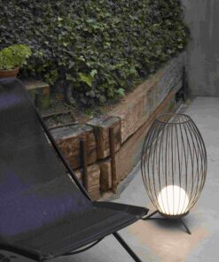 ΦΩΤΙΣΤΙΚΟ ΔΑΠΕΔΟΥ ΓΚΡΙ CAGE ΦΟΡΗΤΟ ΣΚΟΥΡΟ ΓΚΡΙ LED 12W 2700K FARO – 75608