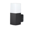 Επιτοίχιο φωτιστικό κήπου GU10 IP54 Aluminum + PC με Μαύρο σώμα τετράγωνο V-TAC – 7563