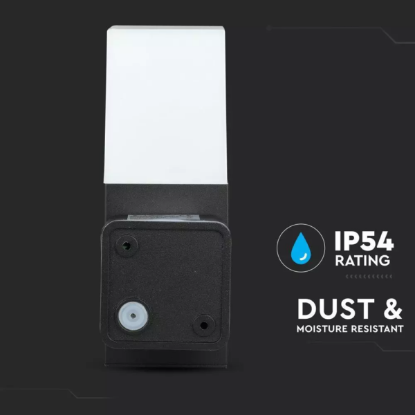 Επιτοίχιο φωτιστικό κήπου GU10 IP54 Aluminum + PC με Μαύρο σώμα τετράγωνο V-TAC – 7563