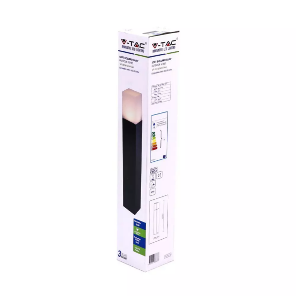 Επιδαπέδιο φωτιστικό κήπου GU10 IP54 Aluminum + PC με Μαύρο σώμα τετράγωνο V-TAC – 7564