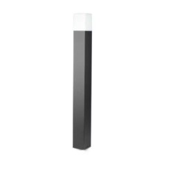 Επιδαπέδιο φωτιστικό κήπου GU10 IP54 Aluminum + PC με Μαύρο σώμα τετράγωνο 80cm V-TAC – 7565