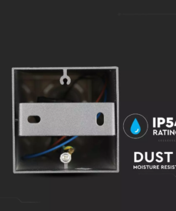 Επιδαπέδιο φωτιστικό κήπου GU10 IP54 Aluminum + PC με Μαύρο σώμα τετράγωνο 80cm V-TAC – 7565