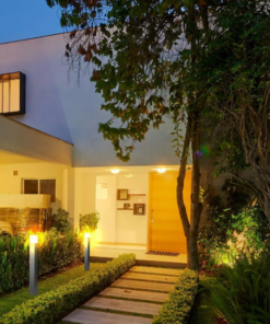 Επιδαπέδιο φωτιστικό κήπου GU10 IP54 Aluminum + PC με Μαύρο σώμα τετράγωνο 80cm V-TAC – 7565