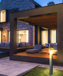 Επιδαπέδιο φωτιστικό κήπου GU10 IP54 Aluminum + PC με Μαύρο σώμα τετράγωνο 80cm V-TAC – 7565