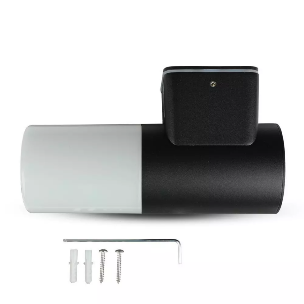 Επιτοίχιο Φωτιστικό Κήπου GU10 IP54 Aluminum + PC με Μαύρο Σώμα Κυκλικό V-TAC – 7566