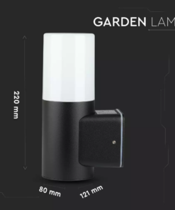 Επιτοίχιο Φωτιστικό Κήπου GU10 IP54 Aluminum + PC με Μαύρο Σώμα Κυκλικό V-TAC – 7566