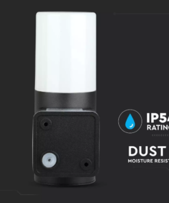 Επιτοίχιο Φωτιστικό Κήπου GU10 IP54 Aluminum + PC με Μαύρο Σώμα Κυκλικό V-TAC – 7566