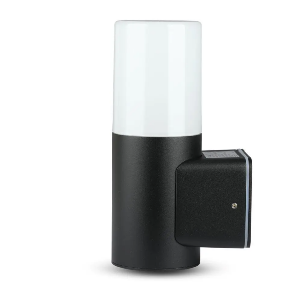 Επιτοίχιο Φωτιστικό Κήπου GU10 IP54 Aluminum + PC με Μαύρο Σώμα Κυκλικό V-TAC – 7566