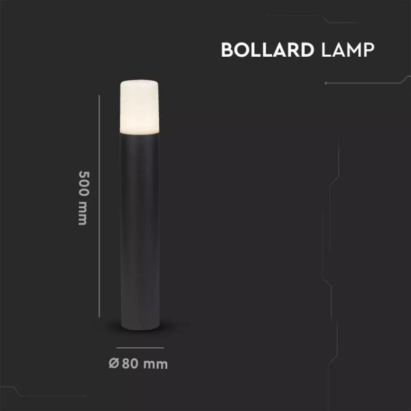 Επιδαπέδιο φωτιστικό κήπου GU10 IP54 Aluminum + PC με Μαύρο σώμα κυκλικό V-TAC – 7567