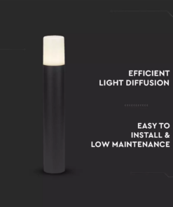 Επιδαπέδιο φωτιστικό κήπου GU10 IP54 Aluminum + PC με Μαύρο σώμα κυκλικό V-TAC – 7567