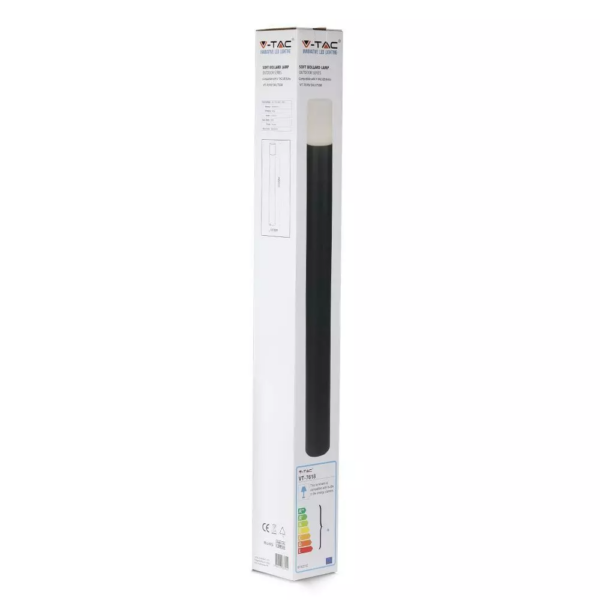 Επιδαπέδιο φωτιστικό κήπου GU10 IP54 Aluminum + PC με Μαύρο σώμα κυκλικό 80cm V-TAC – 7568