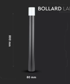 Επιδαπέδιο φωτιστικό κήπου GU10 IP54 Aluminum + PC με Μαύρο σώμα κυκλικό 80cm V-TAC – 7568