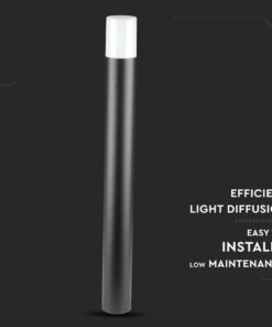 Επιδαπέδιο φωτιστικό κήπου GU10 IP54 Aluminum + PC με Μαύρο σώμα κυκλικό 80cm V-TAC – 7568