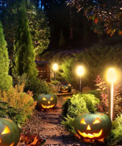 Επιδαπέδιο φωτιστικό κήπου GU10 IP54 Aluminum + PC με Μαύρο σώμα κυκλικό 80cm V-TAC – 7568