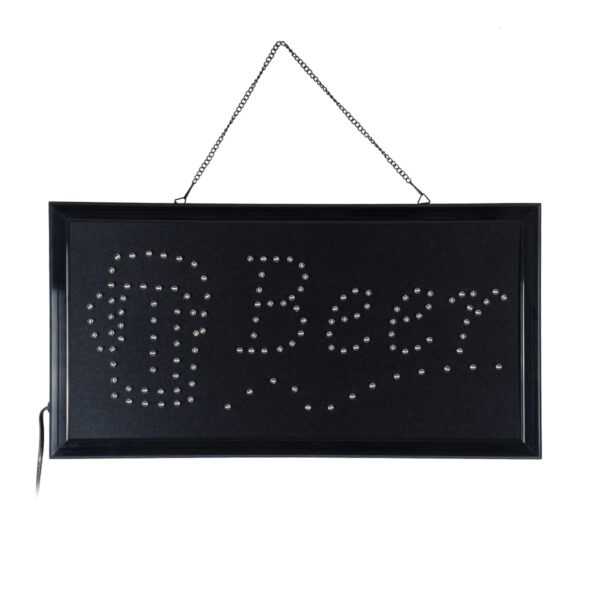 GloboStar® 75688 Φωτιστικό Ταμπέλα Φωτεινή Επιγραφή LED Σήμανσης BEER 3W AC 230V με Διακόπτη On/Off Κόκκινο – Μπλε – Πορτοκαλί