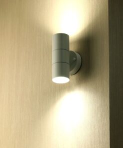 Επιτοίχιο Φωτιστικό Up-Down 2xGU10 Λευκό ΙP44 Ανοξείδωτο Ατσάλι V-TAC – 7570