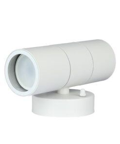 Επιτοίχιο Φωτιστικό Up-Down 2xGU10 Λευκό ΙP44 Ανοξείδωτο Ατσάλι V-TAC – 7570