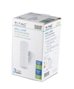 Επιτοίχιο Φωτιστικό Up-Down 2xGU10 Λευκό ΙP44 Ανοξείδωτο Ατσάλι V-TAC – 7570