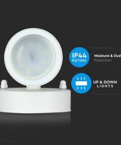 Επιτοίχιο Φωτιστικό Up-Down 2xGU10 Λευκό ΙP44 Ανοξείδωτο Ατσάλι V-TAC – 7570