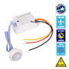 GloboStar® 75700 Χωνευτός PIR Ανιχνευτής-Αισθητήρας Κίνησης 360° 6m Motion Sensor AC 230V Max 800W