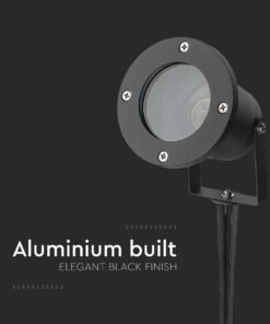 Φωτιστικό Κήπου GU10 Καρφί Μαύρο Αδιάβροχο IP65 Αλουμίνιο V-TAC – 7571