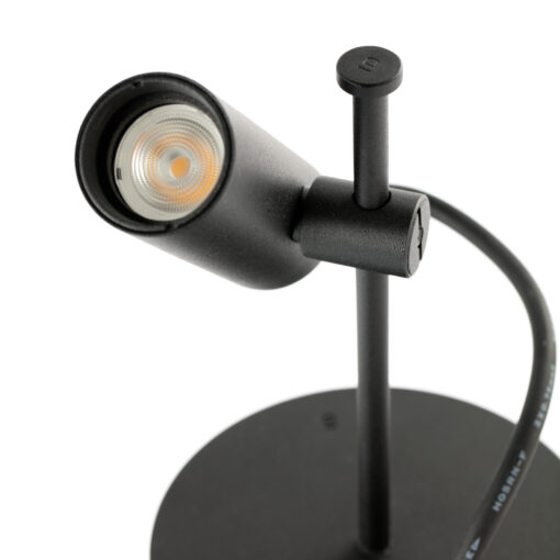 Faro Barcelona CLAP PROJ. WALL/CEI BLACK LED 6W 3000K 38° W/PLAT  – 75710-233PFR