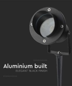 Φωτιστικό Κήπου GU10 Καρφί Μαύρο Αδιάβροχο IP65 Αλουμίνιο V-TAC – 7572