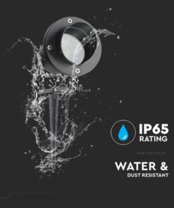 Φωτιστικό Κήπου GU10 Καρφί Μαύρο Αδιάβροχο IP65 Αλουμίνιο V-TAC – 7572