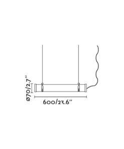 ΦΩΤΙΣΤΙΚΟ ΟΡΟΦΗΣ SCUBA COLGANTE BLACK 20W 3000K FARO – 75753