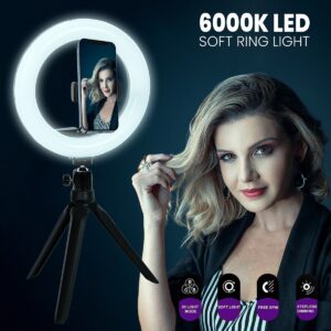 GloboStar® 75800 Professional Digital Ring Light Φ20cm LED SMD 20W 2000lm 180° DC 5V με Καλώδιο Τροφοδοσίας USB – Ενσωματωμένο Χειριστήριο Εναλλαγής Χρωμάτων & 1 Βάση Τηλεφώνου – Πολύχρωμο RGBW+WW Dimmable