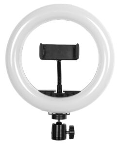 GloboStar® 75800 Professional Digital Ring Light Φ20cm LED SMD 20W 2000lm 180° DC 5V με Καλώδιο Τροφοδοσίας USB – Ενσωματωμένο Χειριστήριο Εναλλαγής Χρωμάτων & 1 Βάση Τηλεφώνου – Πολύχρωμο RGBW+WW Dimmable