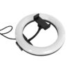 GloboStar® 75800 Professional Digital Ring Light Φ20cm LED SMD 20W 2000lm 180° DC 5V με Καλώδιο Τροφοδοσίας USB – Ενσωματωμένο Χειριστήριο Εναλλαγής Χρωμάτων & 1 Βάση Τηλεφώνου – Πολύχρωμο RGBW+WW Dimmable