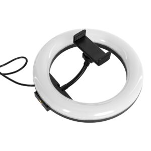 GloboStar® 75800 Professional Digital Ring Light Φ20cm LED SMD 20W 2000lm 180° DC 5V με Καλώδιο Τροφοδοσίας USB – Ενσωματωμένο Χειριστήριο Εναλλαγής Χρωμάτων & 1 Βάση Τηλεφώνου – Πολύχρωμο RGBW+WW Dimmable