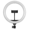 GloboStar® 75801 Professional Digital Ring Light Φ26cm LED SMD 30W 3000lm 180° DC 5V με Καλώδιο Τροφοδοσίας USB – Ενσωματωμένο Χειριστήριο Εναλλαγής Χρωμάτων & 1 Βάση Τηλεφώνου – Πολύχρωμο RGBW+WW Dimmable