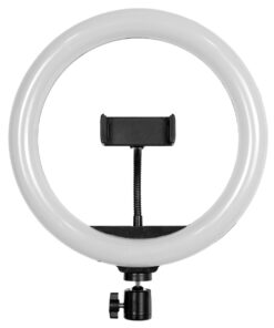 GloboStar® 75801 Professional Digital Ring Light Φ26cm LED SMD 30W 3000lm 180° DC 5V με Καλώδιο Τροφοδοσίας USB – Ενσωματωμένο Χειριστήριο Εναλλαγής Χρωμάτων & 1 Βάση Τηλεφώνου – Πολύχρωμο RGBW+WW Dimmable