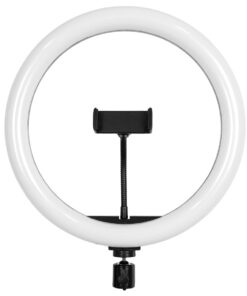 GloboStar® 75802 Professional Digital Ring Light Φ30cm LED SMD 40W 4000lm 180° DC 5V με Καλώδιο Τροφοδοσίας USB – Ενσωματωμένο Χειριστήριο Εναλλαγής Χρωμάτων & 1 Βάση Τηλεφώνου – Πολύχρωμο RGBW+WW Dimmable