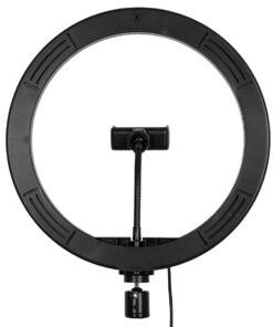 GloboStar® 75802 Professional Digital Ring Light Φ30cm LED SMD 40W 4000lm 180° DC 5V με Καλώδιο Τροφοδοσίας USB – Ενσωματωμένο Χειριστήριο Εναλλαγής Χρωμάτων & 1 Βάση Τηλεφώνου – Πολύχρωμο RGBW+WW Dimmable