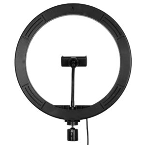 GloboStar® 75802 Professional Digital Ring Light Φ30cm LED SMD 40W 4000lm 180° DC 5V με Καλώδιο Τροφοδοσίας USB – Ενσωματωμένο Χειριστήριο Εναλλαγής Χρωμάτων & 1 Βάση Τηλεφώνου – Πολύχρωμο RGBW+WW Dimmable