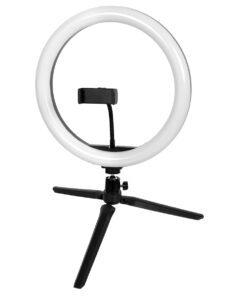 GloboStar® 75802 Professional Digital Ring Light Φ30cm LED SMD 40W 4000lm 180° DC 5V με Καλώδιο Τροφοδοσίας USB – Ενσωματωμένο Χειριστήριο Εναλλαγής Χρωμάτων & 1 Βάση Τηλεφώνου – Πολύχρωμο RGBW+WW Dimmable
