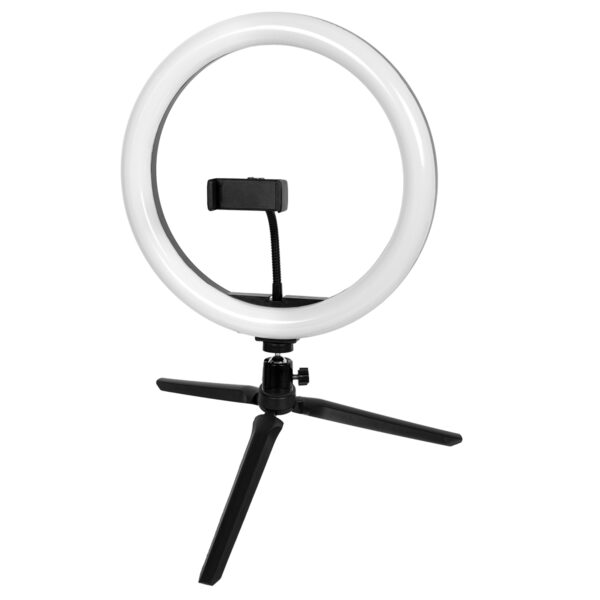 GloboStar® 75802 Professional Digital Ring Light Φ30cm LED SMD 40W 4000lm 180° DC 5V με Καλώδιο Τροφοδοσίας USB – Ενσωματωμένο Χειριστήριο Εναλλαγής Χρωμάτων & 1 Βάση Τηλεφώνου – Πολύχρωμο RGBW+WW Dimmable