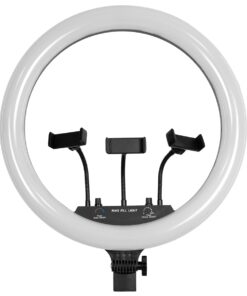 GloboStar® 75805 Professional Digital Ring Light Φ46cm LED SMD 70W 7000lm 180° AC 230V με Καλώδιο Τροφοδοσίας Πρίζας – Ασύρματο Χειριστήριο RF 2.4Ghz Εναλλαγής Χρωμάτων & 3 Βάσεις Τηλεφώνου – Πολύχρωμο RGBW+WW Dimmable