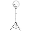 GloboStar® 75805 Professional Digital Ring Light Φ46cm LED SMD 70W 7000lm 180° AC 230V με Καλώδιο Τροφοδοσίας Πρίζας – Ασύρματο Χειριστήριο RF 2.4Ghz Εναλλαγής Χρωμάτων & 3 Βάσεις Τηλεφώνου – Πολύχρωμο RGBW+WW Dimmable