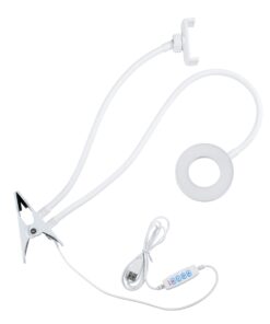 GloboStar® 75808 Professional Digital Ring Light Φ9cm LED SMD 10W 1000lm 180° DC 5V με Καλώδιο Τροφοδοσίας USB – Ενσωματωμένο Χειριστήριο Εναλλαγής Χρωμάτων & 1 Βάση Τηλεφώνου – CCT Θερμό Λευκό 3000K – Φυσικό Λευκό 4500K – Ψυχρό Λευκό 6000K Dimmable Λευκό