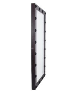 GloboStar® MAKEUP MIRROR-160×80-2 Μοντέρνος Καθρέπτης Μακιγιάζ με Πλαίσιο Φυσικού Ξύλου με Διακόπτη On/Off 20 x E27 AC220-240V – Μ80 x Π7 x Υ160cm – Καφέ Wenge