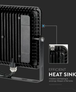 LED Προβολέας 50W V-TAC PRO Samsung Chip Μαύρος 100° 5750lm Αδιάβροχος IP65 Φυσικό 4000K – 21760