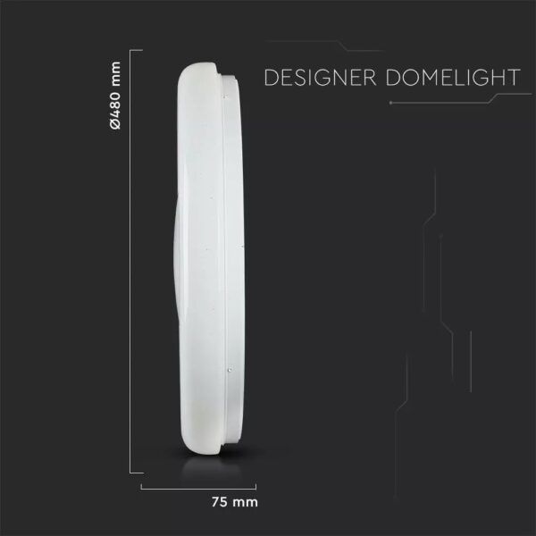 Πλαφονιέρα LED Designer 30W/60W/30W Στρογγυλή Dimmable 3 σε 1 V-TAC – 76011