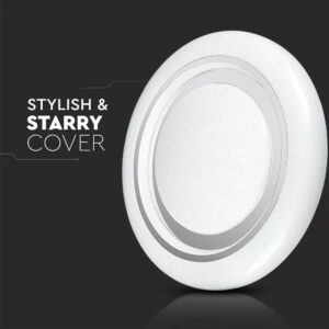 Πλαφονιέρα LED Designer 30W/60W/30W Στρογγυλή Dimmable 3 σε 1 V-TAC – 76011